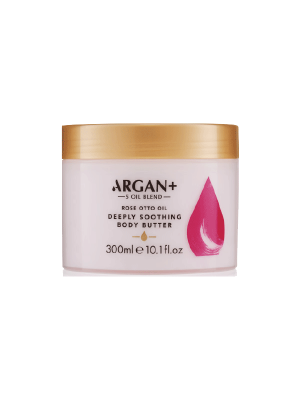 ARGAN+ INTENSIVE MOISTURIZING BODY BALM FOR DRY SKIN WITH ROSE OIL 300 ML