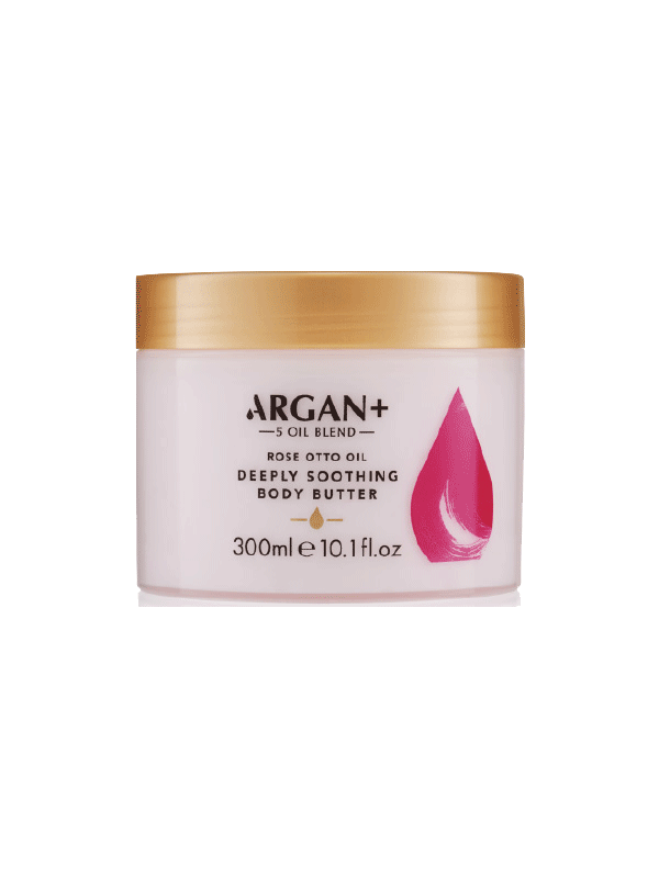 ARGAN+ INTENSIVE MOISTURIZING BODY BALM FOR DRY SKIN WITH ROSE OIL 300 ML