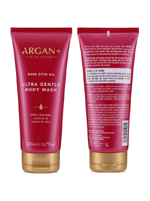 ARGAN+ ULTRA MOISTURIZING BODY WASH FOR DRY SKIN WITH ROSE OIL 200ML