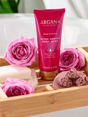 ARGAN+ ULTRA MOISTURIZING BODY WASH FOR DRY SKIN WITH ROSE OIL 200ML