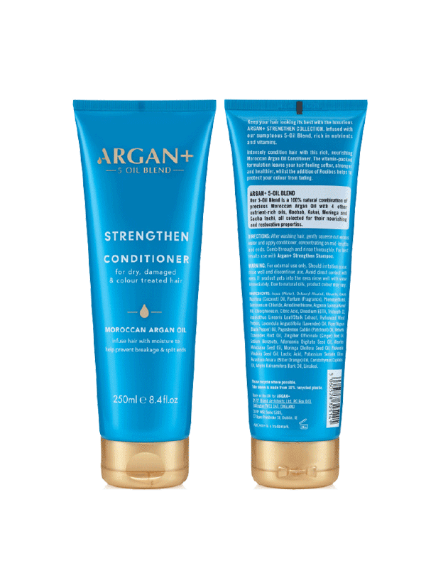 ARGAN+ STRENGTHENING CONDITIONER WITH MOROCCAN OIL FOR DEHYDRATED AND DAMAGED HAIR ENDS 250 ML