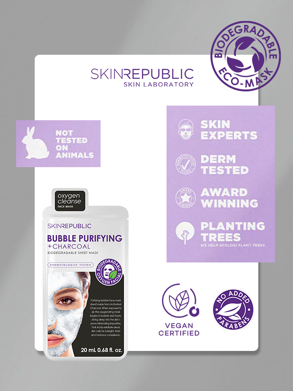 Bubble Purifying + Charcoal Face Mask Sheet