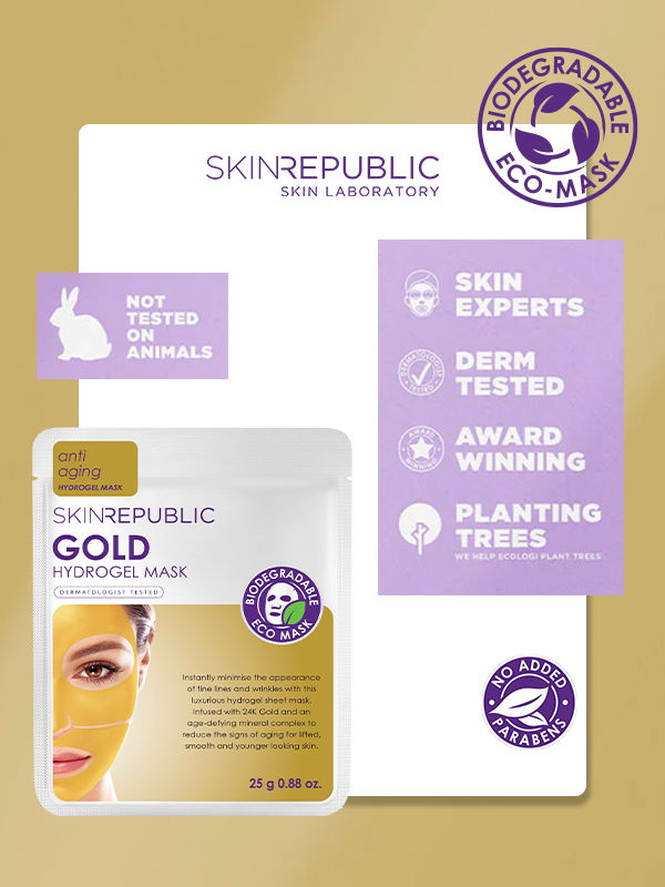 Gold Hydrogel Face Mask