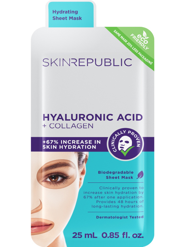 Hyaluronic Acid + Collagen Face Mask Sheet